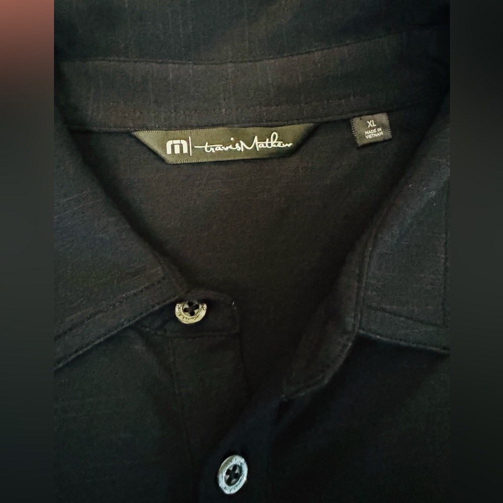 Travis Mathew Black Polo XL